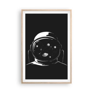 Affiche dans un chêne clair - Poster - Sympa la vue - 61x91 cm