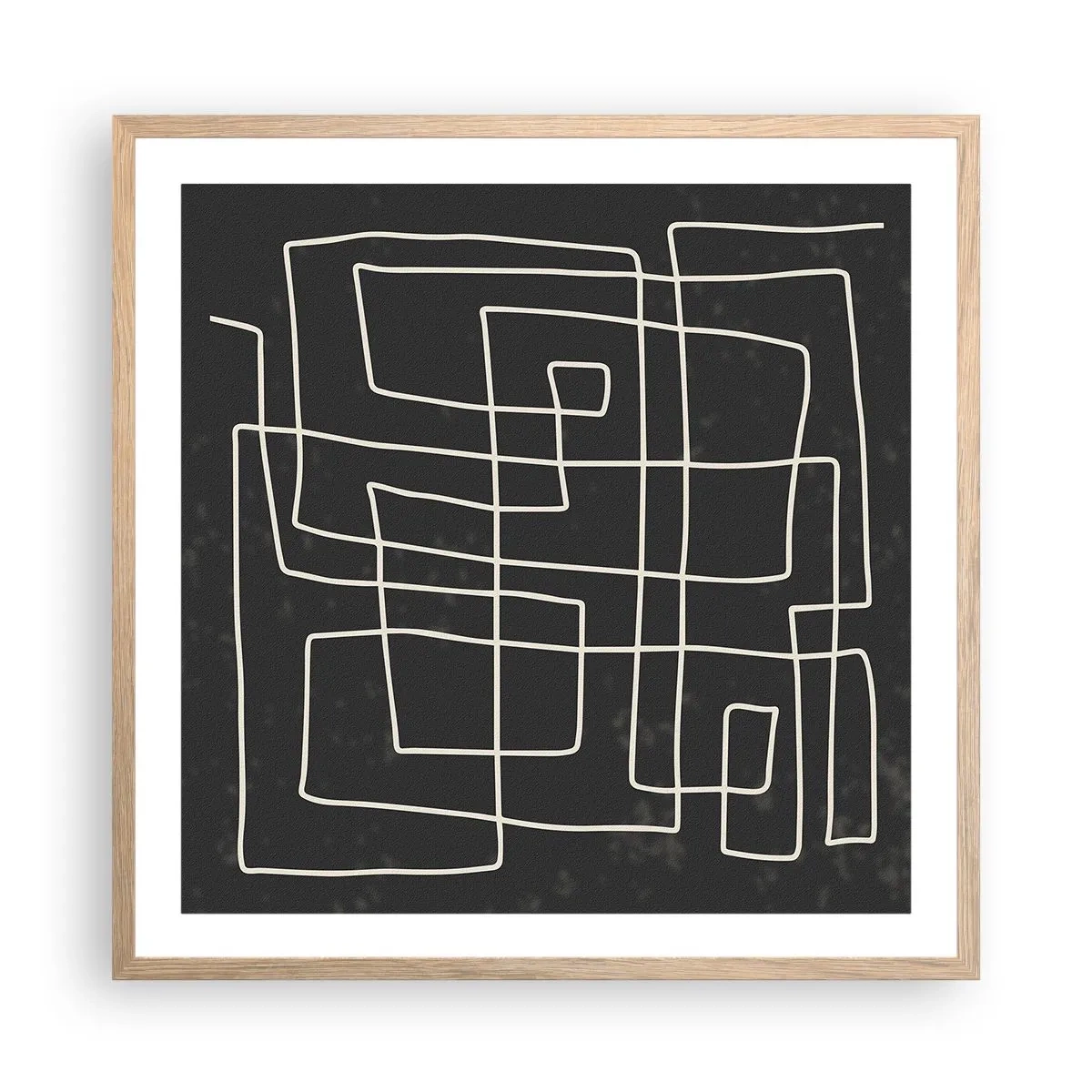 Affiche dans un chêne clair - Poster - Pas aussi simple - 60x60 cm