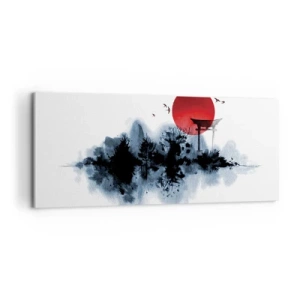 Impression sur toile - Image sur toile - Vue japonnaise - 100x40 cm