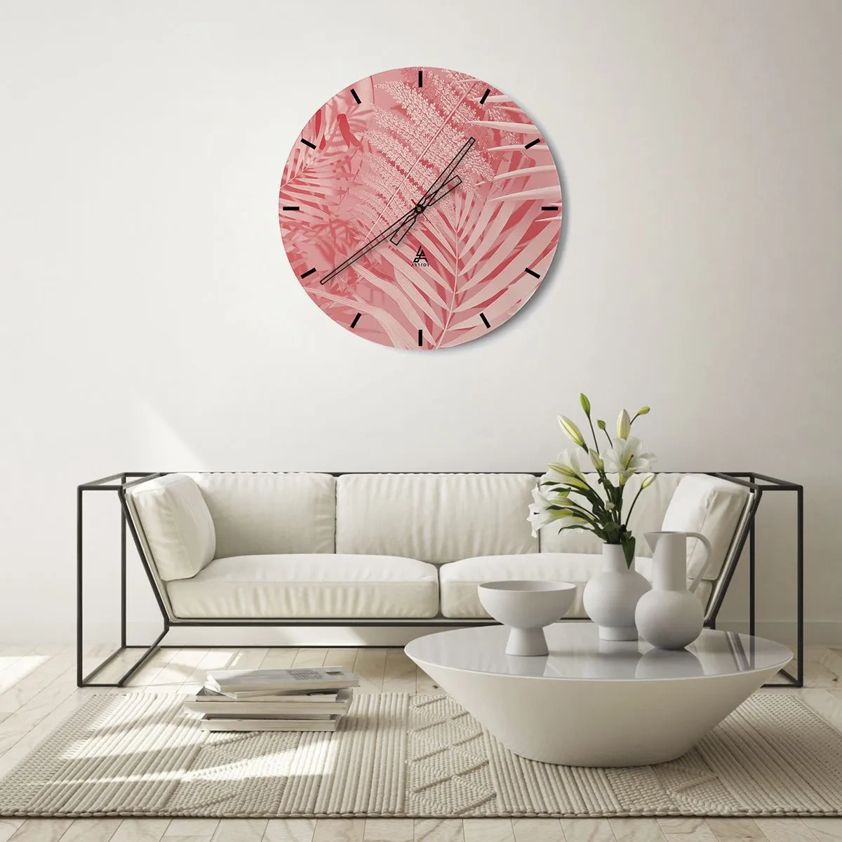 Horloge murale - Pendule murale - Concept de rose - 30x30 cm