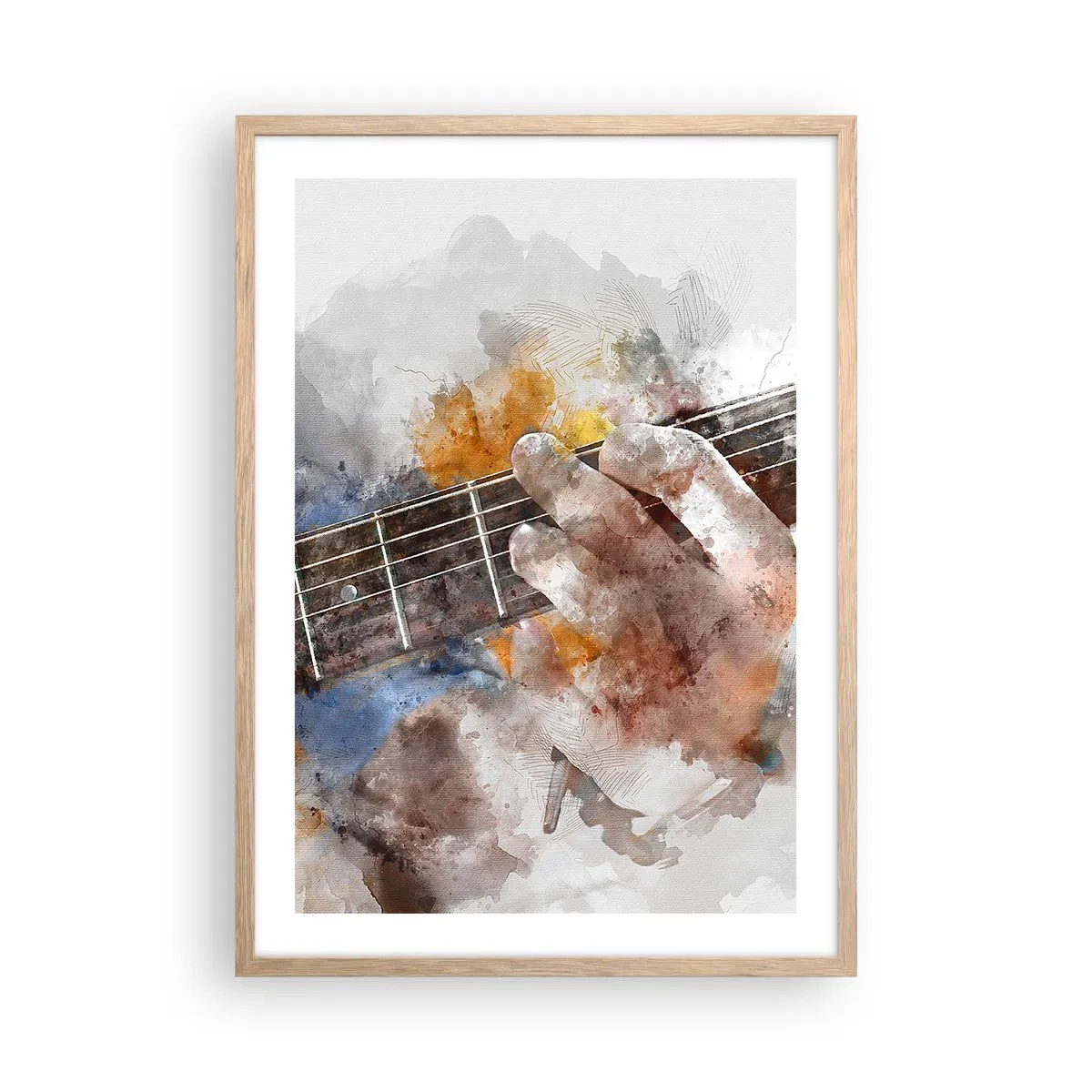 Affiche dans un chêne clair - Poster - La poésie entre les cordes - 50x70 cm