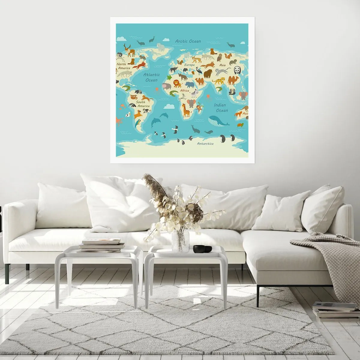 Affiche - Poster - De bons voisins - 60x60 cm