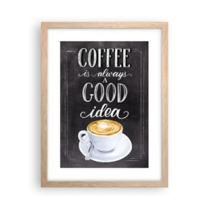 Affiche dans un chêne clair - Poster - Bien sûr! - 30x40 cm