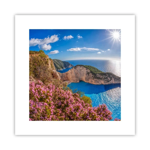 Affiche - Poster - Mes super vacances grecques - 30x30 cm