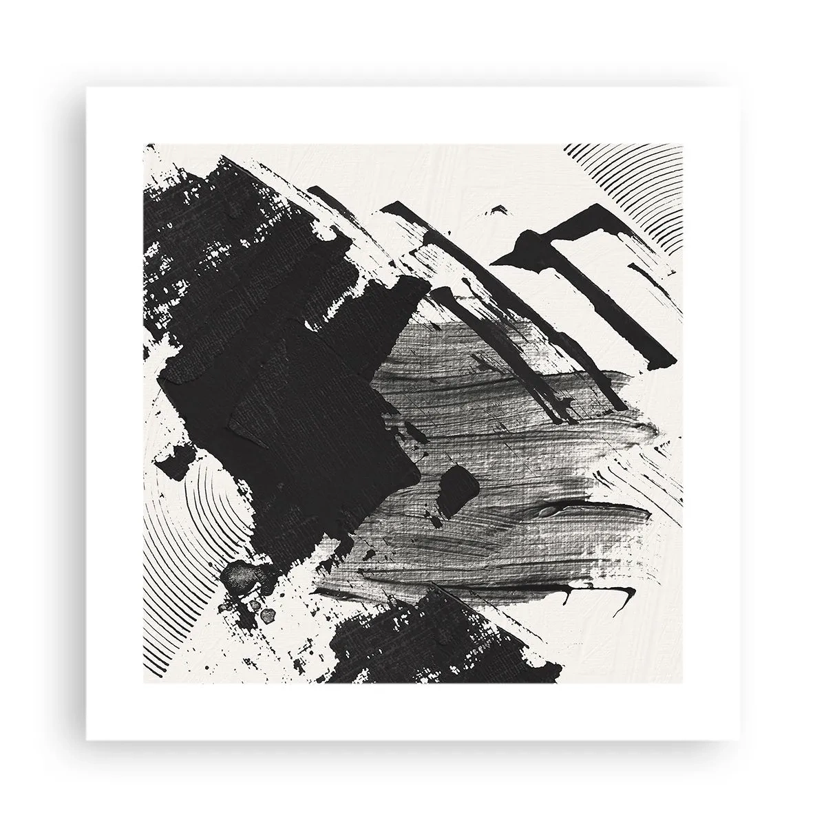 Affiche - Poster - Abstraction – expression du noir - 40x40 cm
