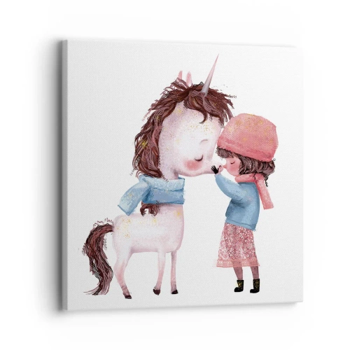 Impression sur toile - Image sur toile - Histoire d'hiver - 30x30 cm