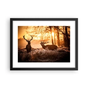 Affiche dans un cadre noir - Poster - Le rêve d'un chasseur - 40x30 cm