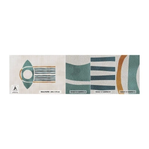 Échantillon de Papier Peint Premium Sand - Signes et rituels - Bohème, Œil, Minimalisme - 100x30 cm