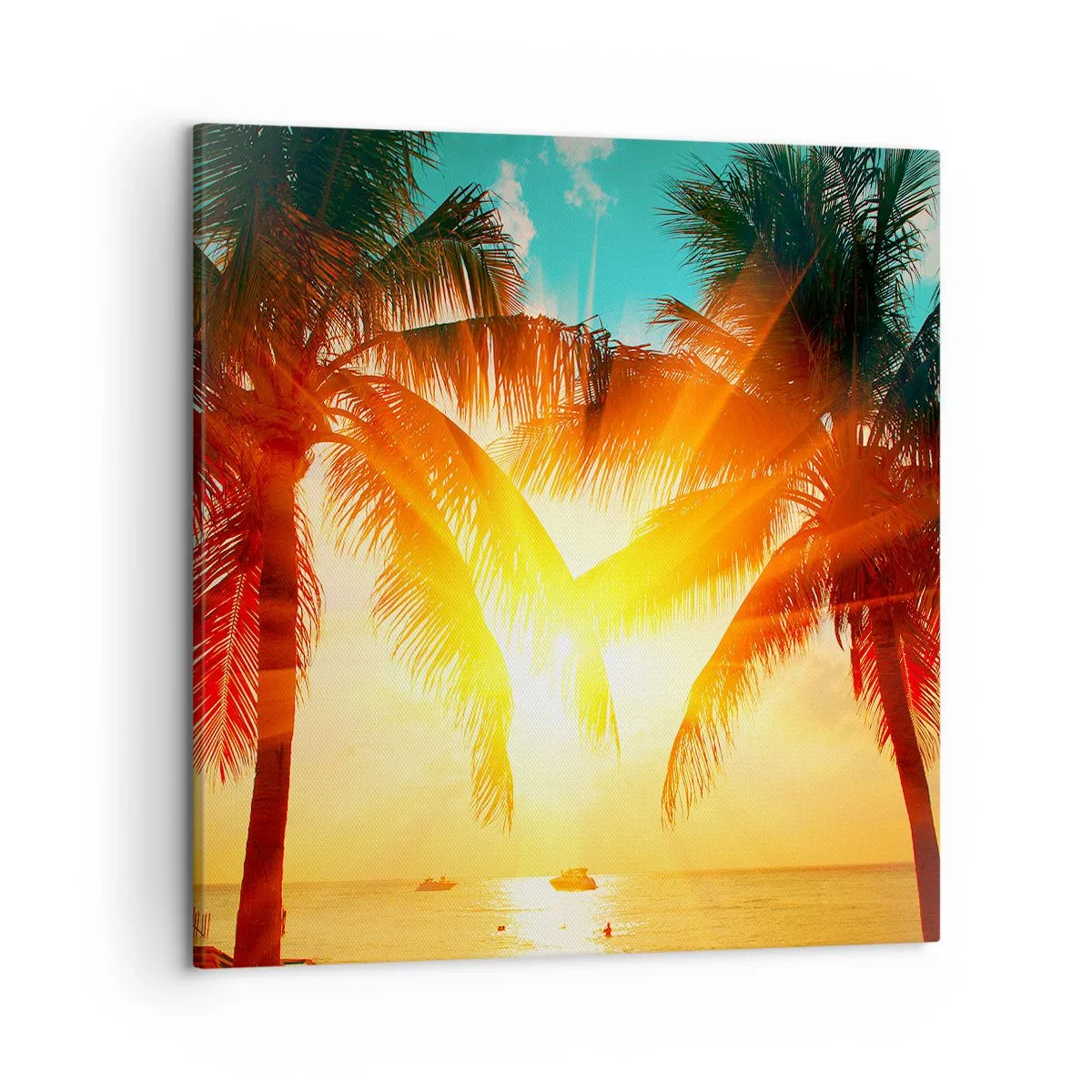 Impression sur toile - Image sur toile - Couple exotique - 50x50 cm