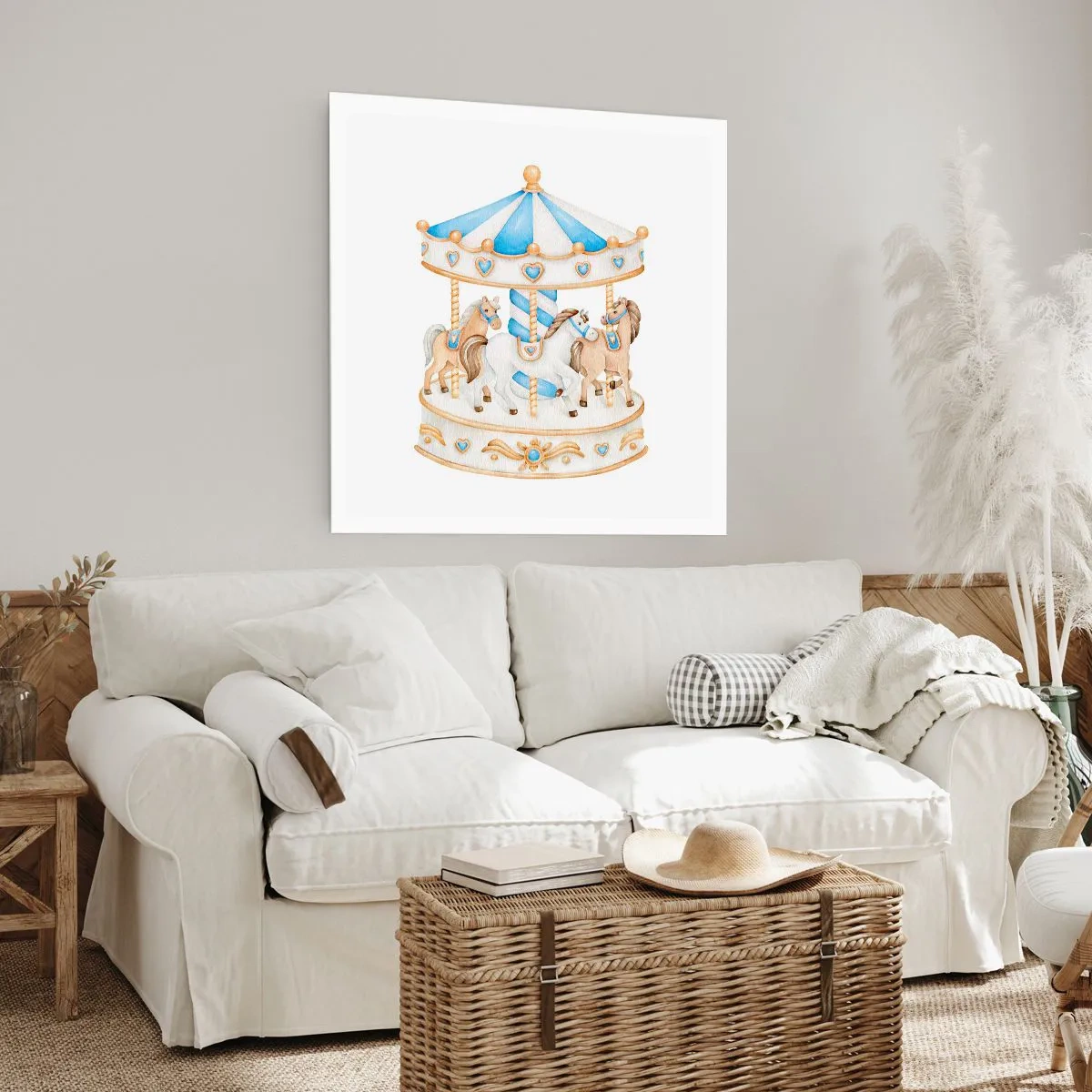 Affiche - Poster - Douce enfance - 50x50 cm