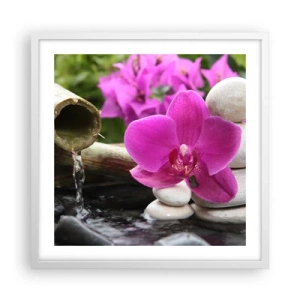 Affiche dans un cadre blanc - Poster - Tu te reposes déjà - 50x50 cm