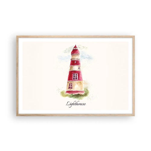 Affiche dans un chêne clair - Poster - Il y a toujours beau temps autour - 91x61 cm