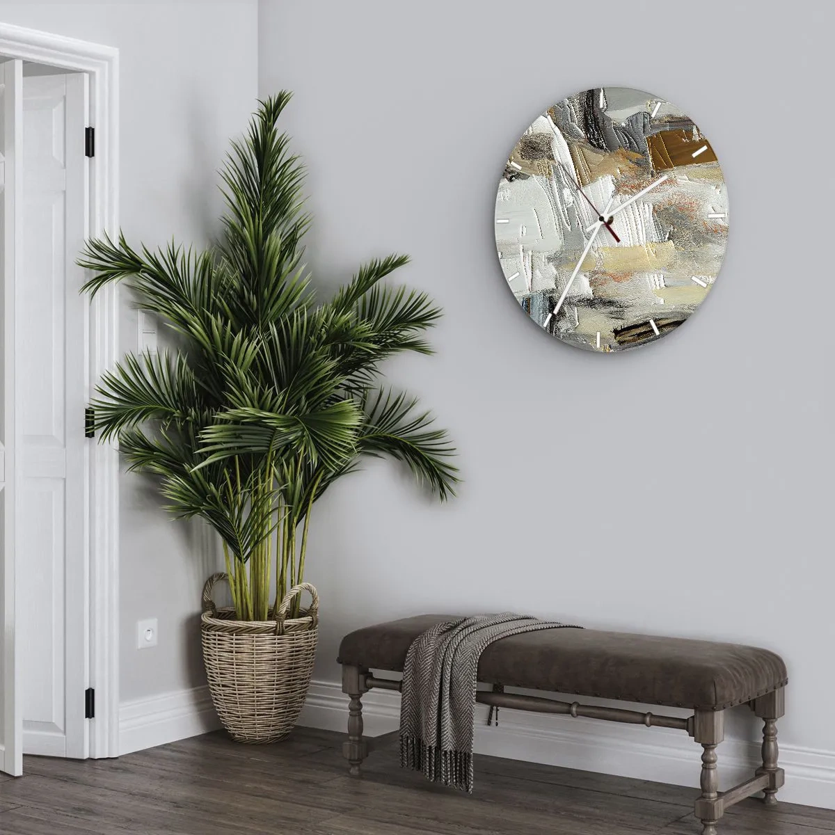 Horloge murale - Pendule murale - Couches colorées - 40x40 cm