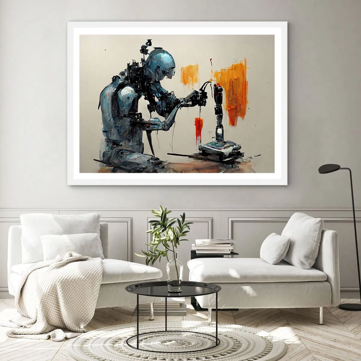 Affiche dans un cadre blanc - Poster - Déjà demain… - 91x61 cm