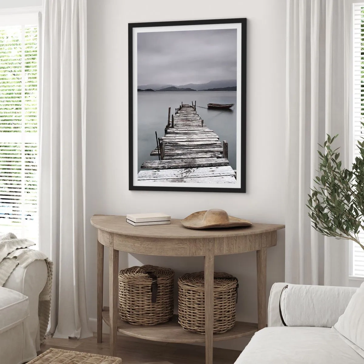 Affiche dans un cadre noir - Poster - Tu peux partir demain - 70x100 cm