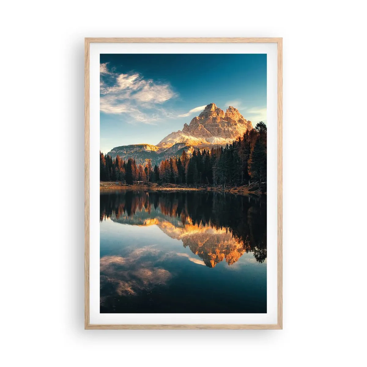 Affiche dans un chêne clair - Poster - Double paysage - 61x91 cm