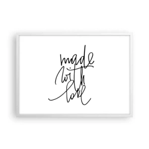 Affiche dans un cadre blanc - Poster - La meilleure marque - 70x50 cm