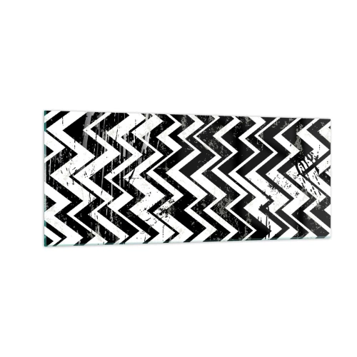 Impression sur verre - Image sur verre - Zig-blanc, zag-noir - 100x40 cm