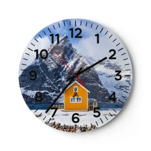 Horloge murale - Pendule murale - Vacances scandinaves - 30x30 cm