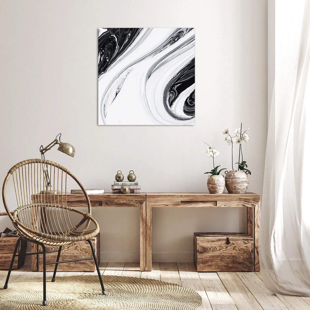 Impression sur toile - Image sur toile - Une combinaison d'opposés - 60x60 cm