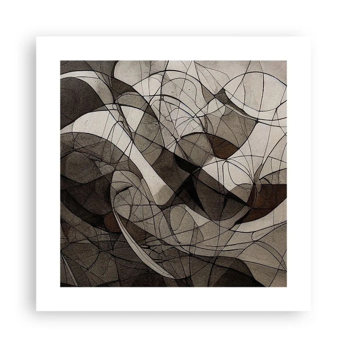 Affiche - Poster - Circulation des couleurs de la terre - 40x40 cm