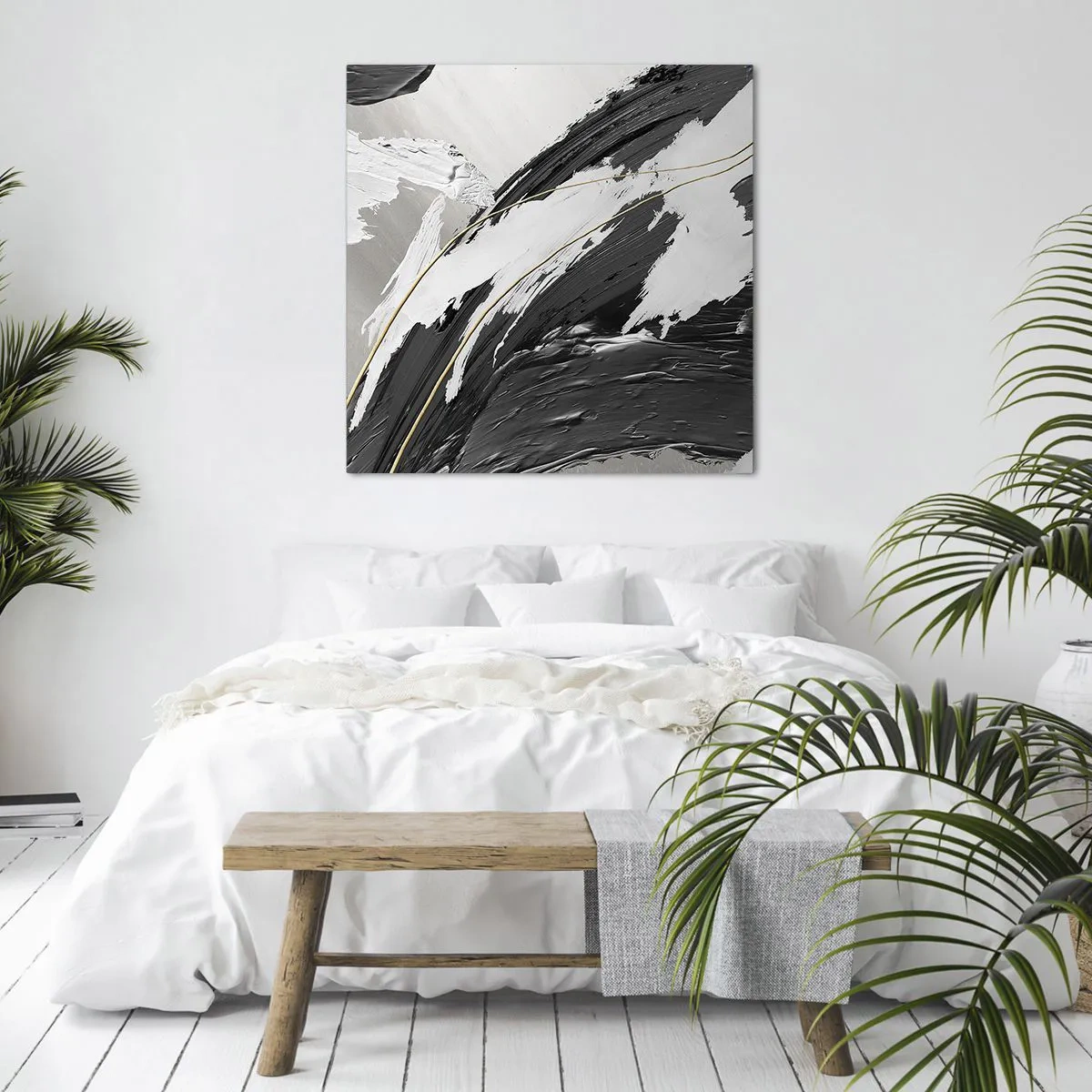 Impression sur toile - Image sur toile - L'abstraction à grande échelle - 30x30 cm