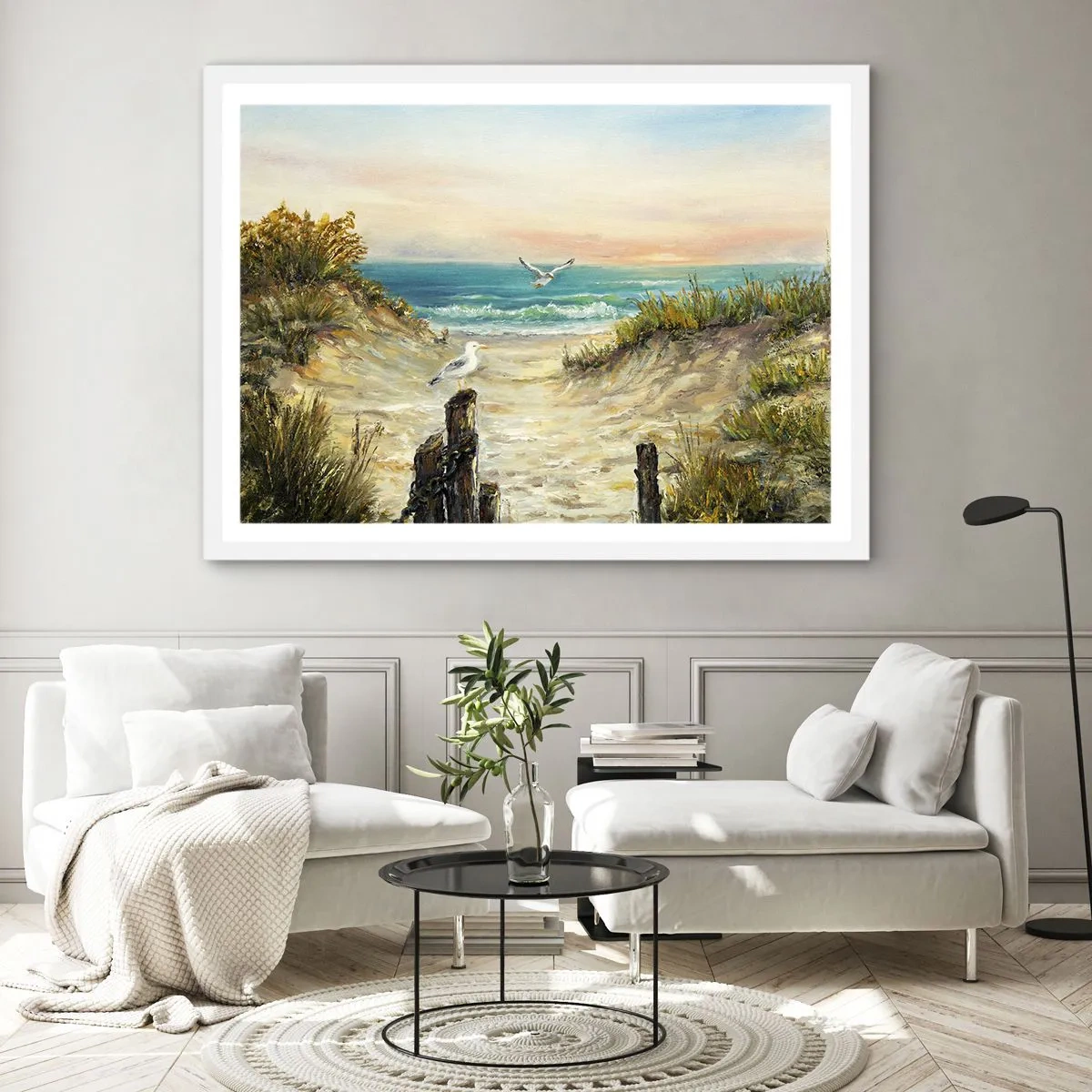 Affiche dans un cadre blanc - Poster - Retraite au calme - 70x50 cm