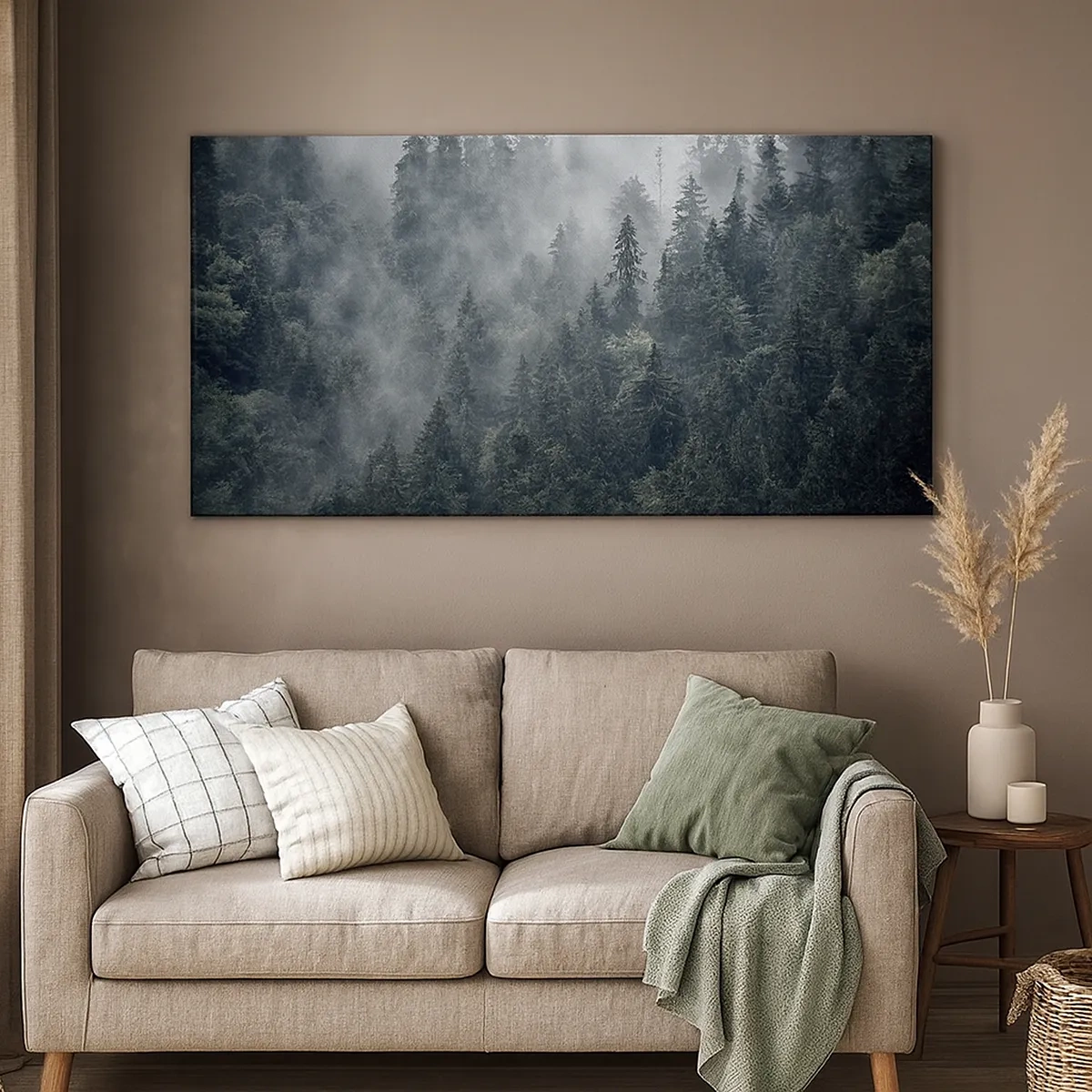 Impression sur toile - Image sur toile - Aube de la forêt - 30x30 cm