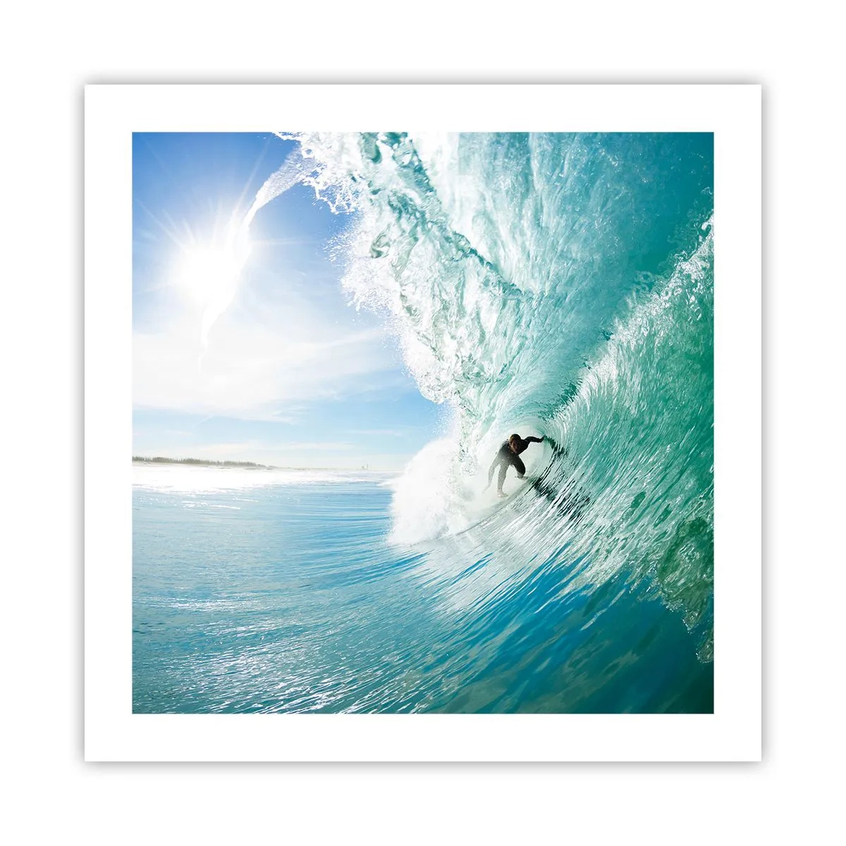 Affiche - Poster - Toujours sur la vague - 50x50 cm