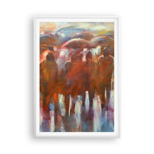 Affiche dans un cadre blanc - Poster - Identiques sous la pluie et dans le brouillard - 70x100 cm