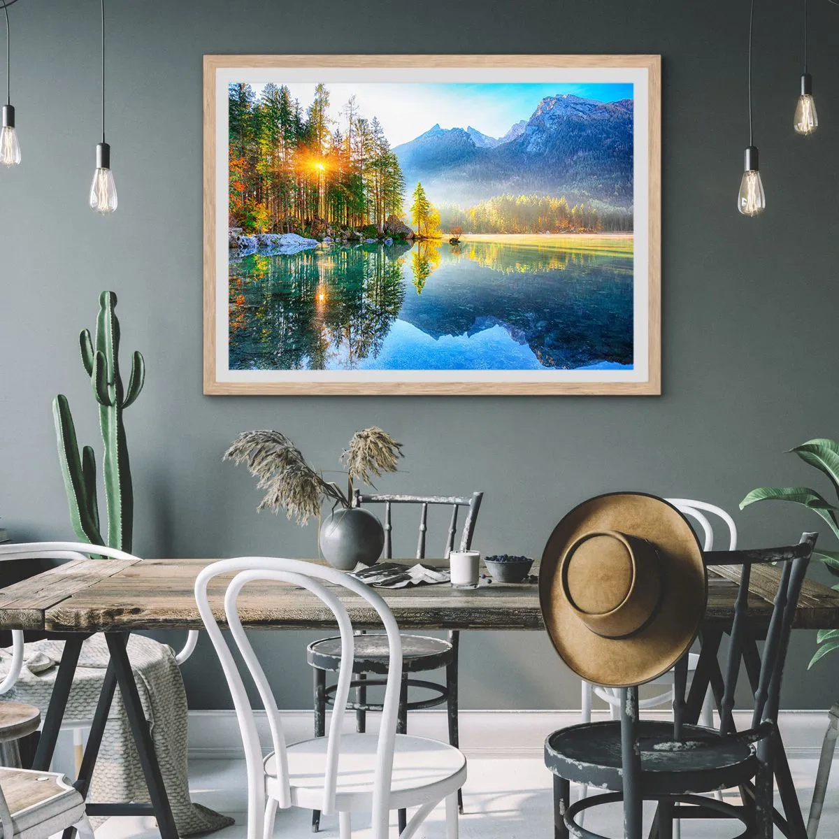 Affiche dans un chêne clair - Poster - Majesté et douceur - 40x30 cm