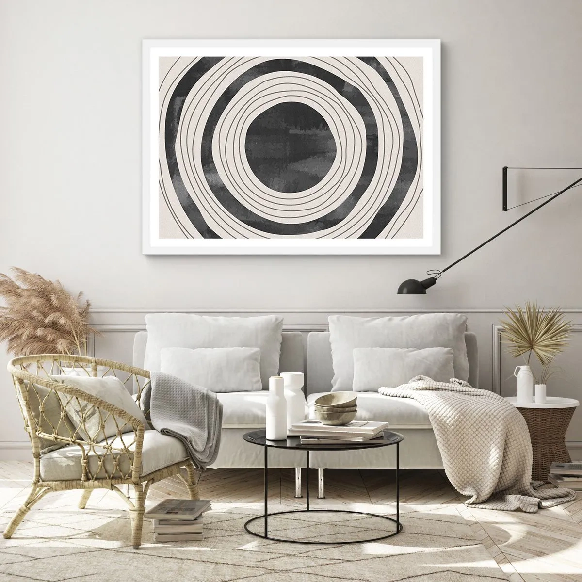 Affiche dans un cadre blanc - Poster - Droit au but - 40x30 cm