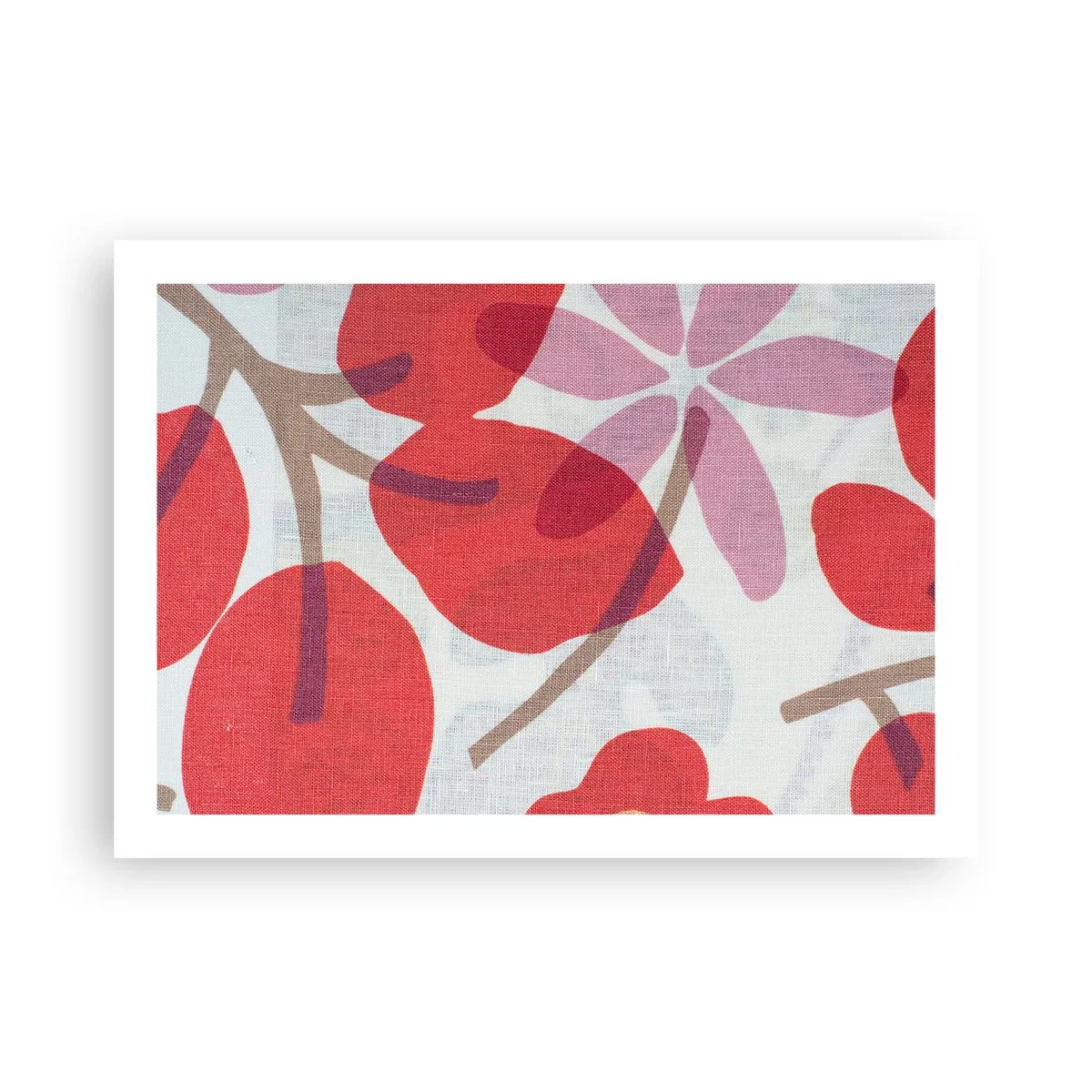 Affiche - Poster - Composition florale dans les roses - 70x50 cm