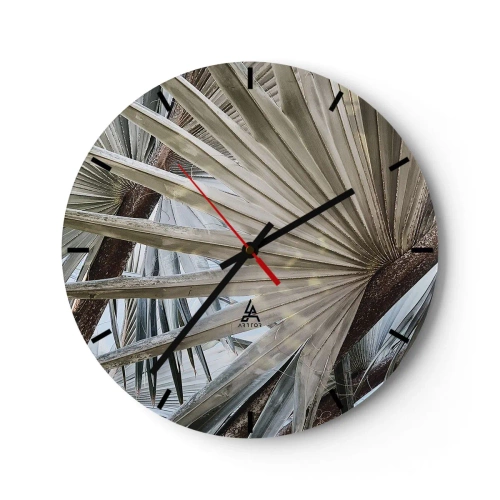 Horloge murale - Pendule murale - Evantail sous les tropiques - 40x40 cm