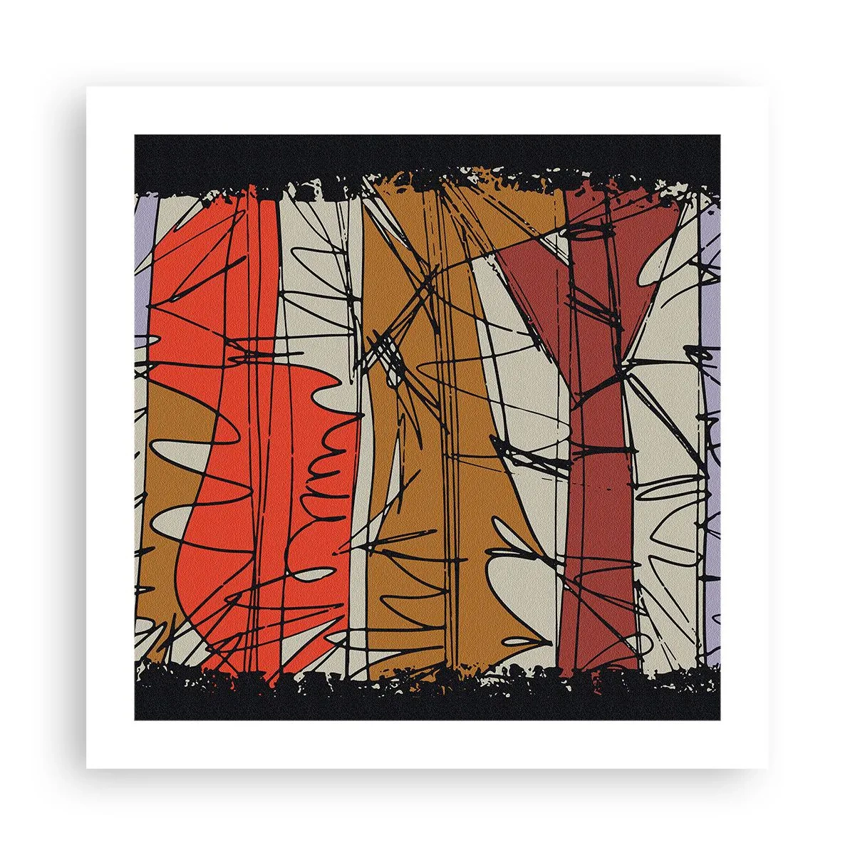 Affiche - Poster - Composition spontanée - 50x50 cm