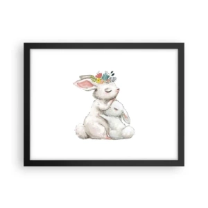 Affiche dans un cadre noir - Poster - Maman irremplaçable - 40x30 cm