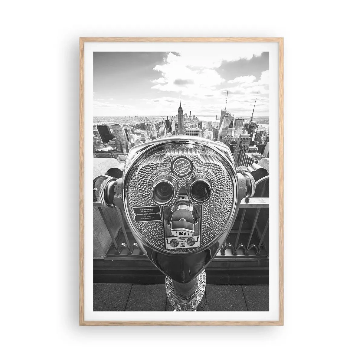 Affiche dans un chêne clair - Poster - Ville sur les villes - 70x100 cm