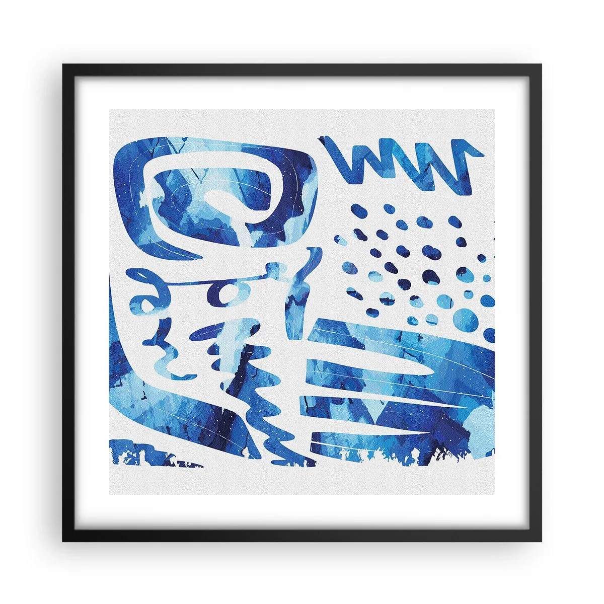 Affiche dans un cadre noir - Poster - Retour aux racines - 50x50 cm