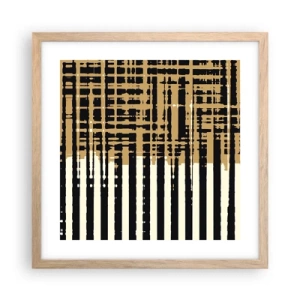 Affiche dans un chêne clair - Poster - Abstraction architecturale - 40x40 cm