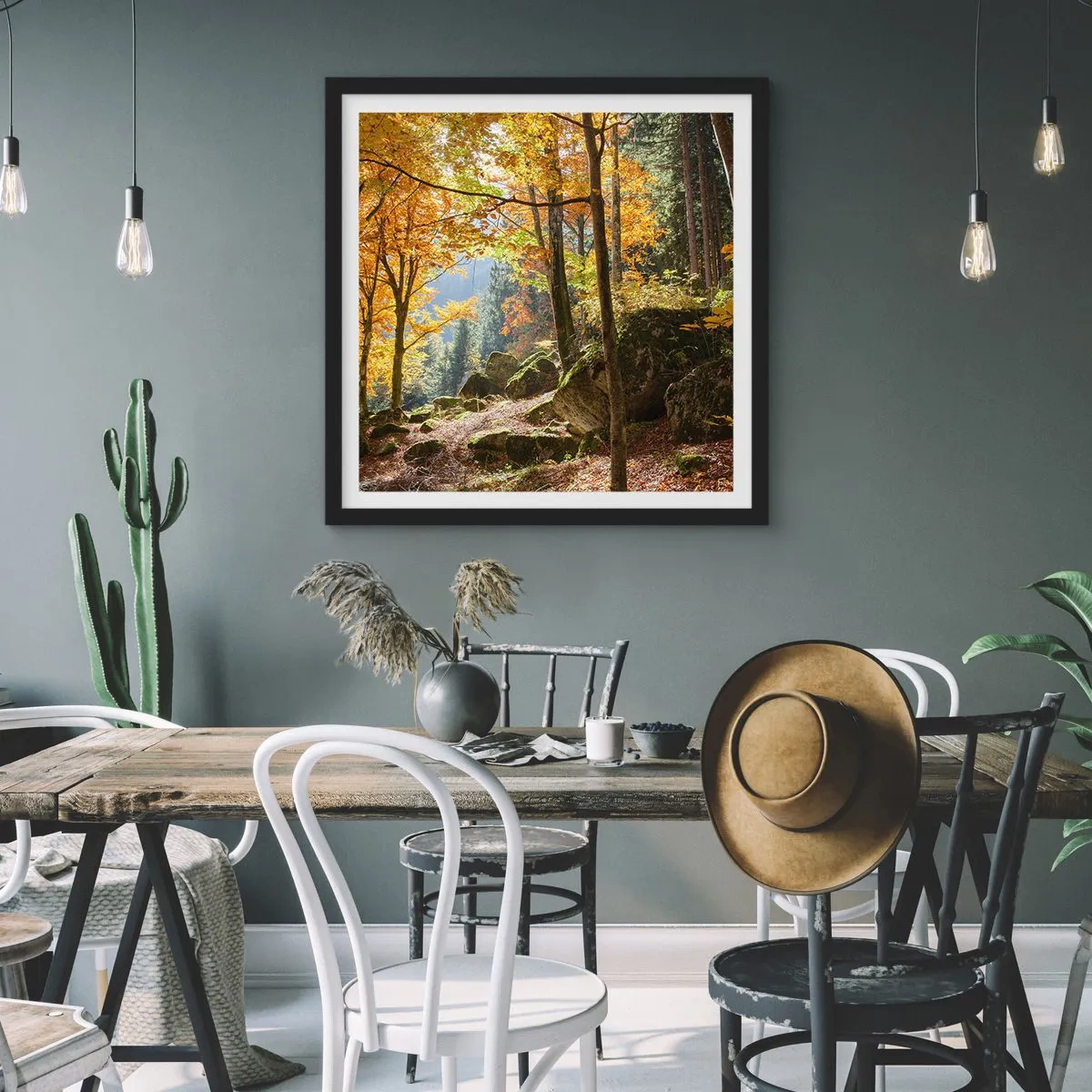 Affiche dans un cadre noir - Poster - Il est temps de se détendre - 30x30 cm