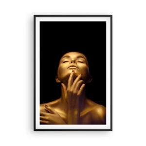 Affiche dans un cadre noir - Poster - Comme de la soie dorée - 61x91 cm