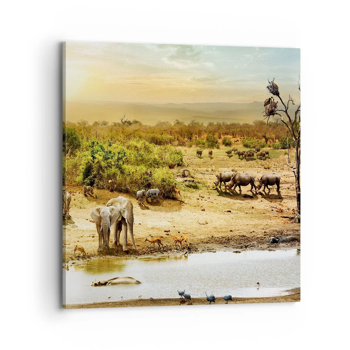 Impression sur toile - Image sur toile - "Et d'Eden coulait une rivière..." - 70x70 cm