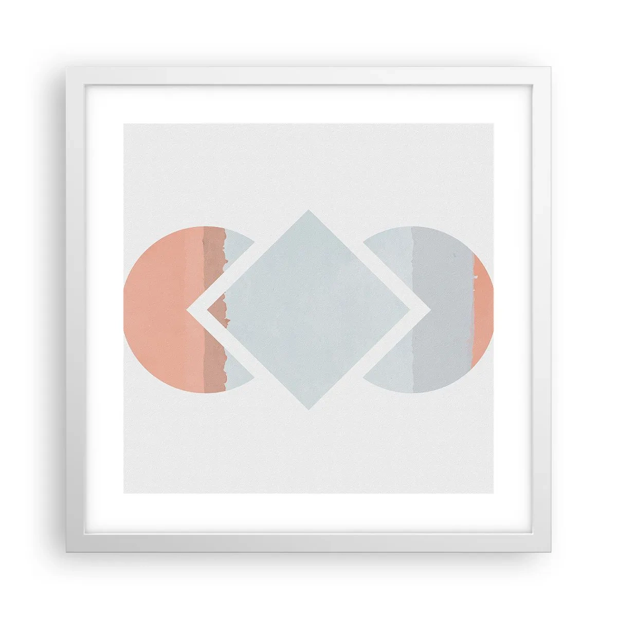 Affiche dans un cadre blanc - Poster - La situation est clair - 40x40 cm