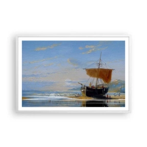 Affiche dans un cadre blanc - Poster - Eau, terre, air - 91x61 cm