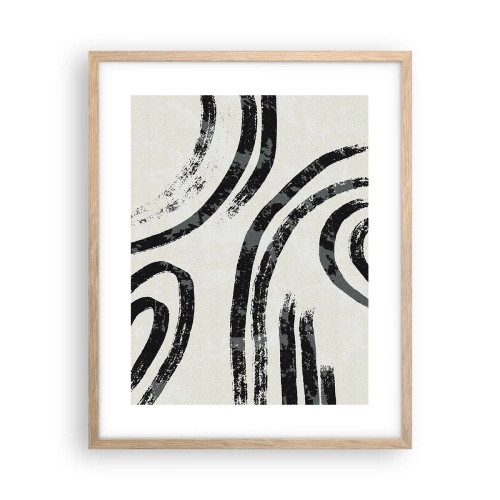 Affiche dans un chêne clair - Poster - À moitié arrêté - 40x50 cm