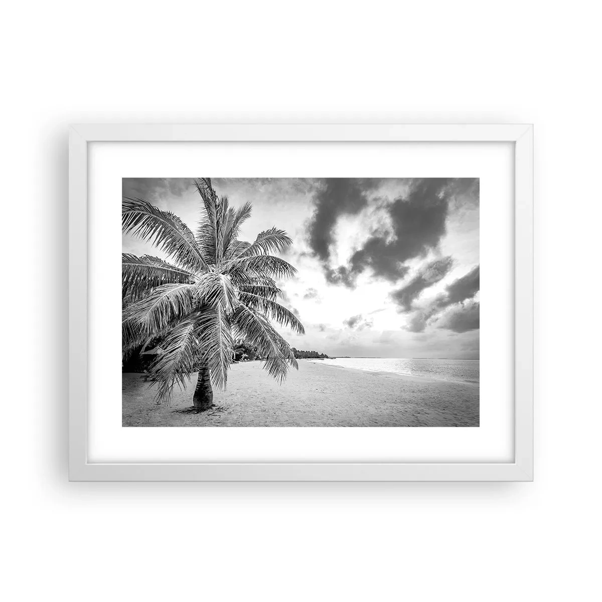 Affiche dans un cadre blanc - Poster - Quand tu aspires à la solitude - 40x30 cm