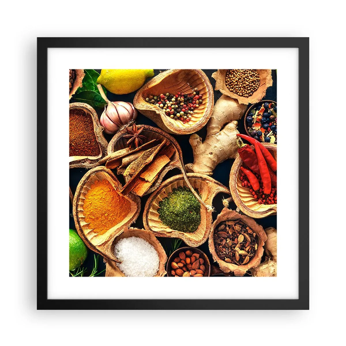 Affiche dans un cadre noir - Poster - Prends ce que tu veux - 40x40 cm