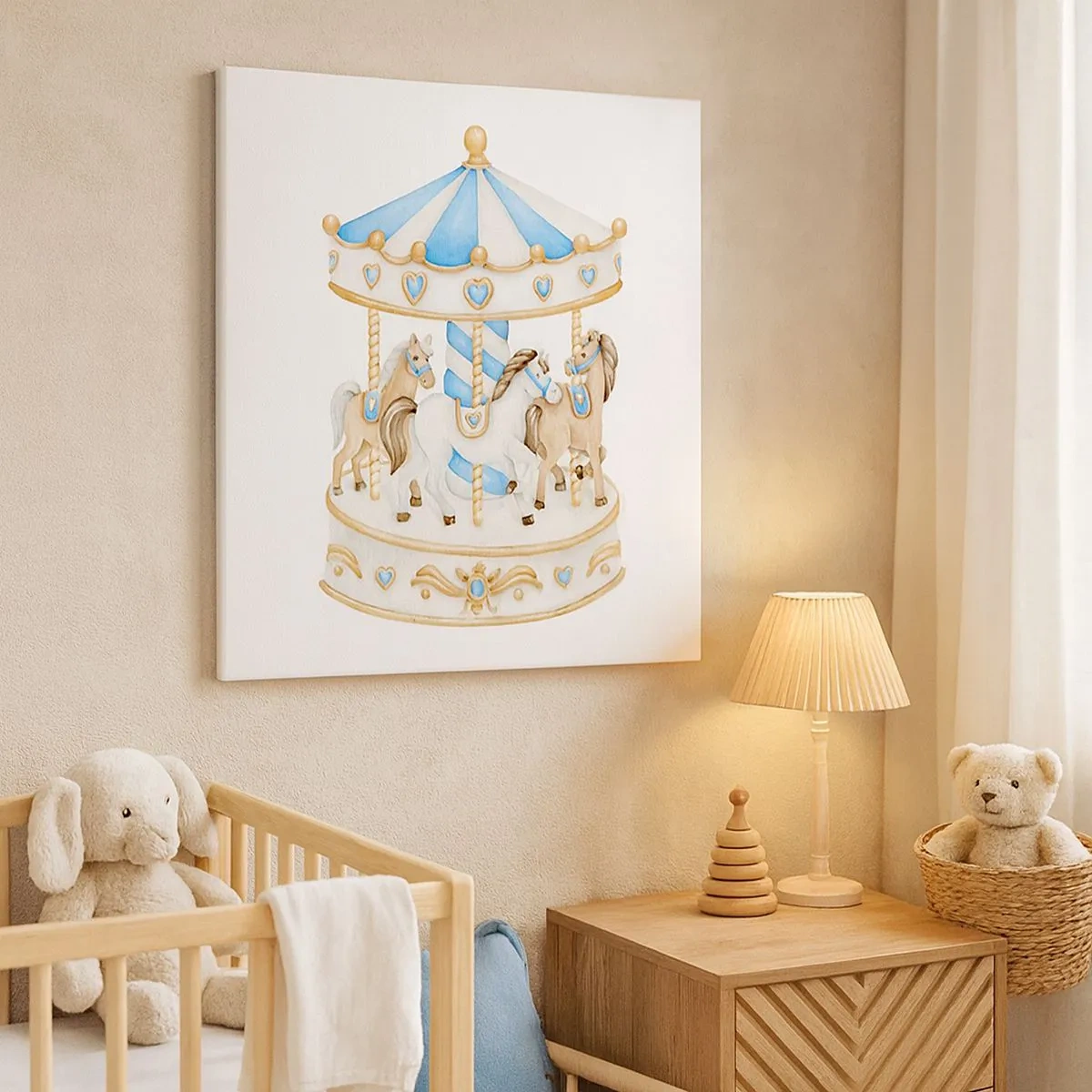 Impression sur toile - Image sur toile - Douce enfance - 30x30 cm