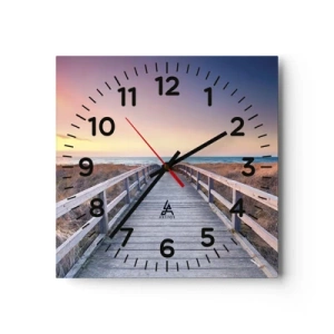 Horloge murale - Pendule murale - Aurore baltique du soir - 30x30 cm