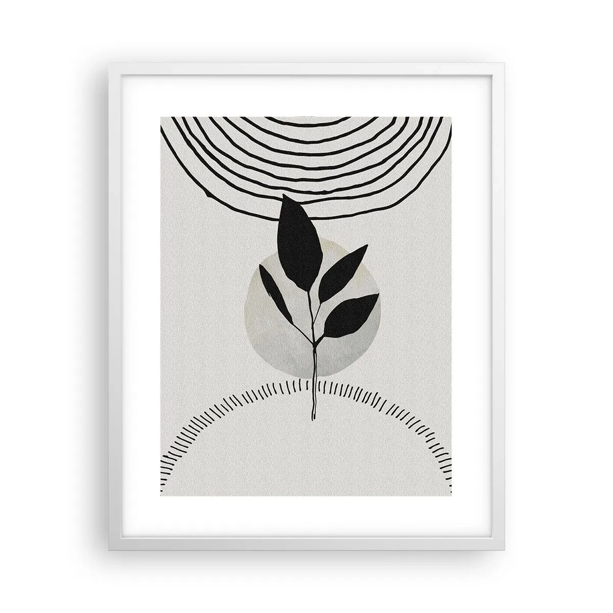 Affiche dans un cadre blanc - Poster - Composition : rituels de la nature - 40x50 cm